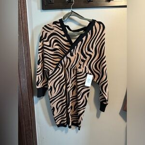 Tiger stripped sweater dress